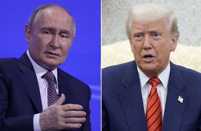 블라디미르 푸틴 러시아 대통령(왼쪽)과 도널드 트럼프 미국 대통령 /AFPBBNews=뉴스1