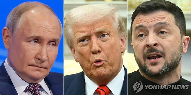 푸틴과 트럼프, 젤렌스키 [AFP 연합뉴스 자료사진]