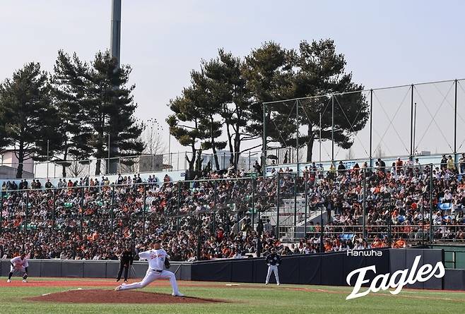 청주구장에서 시범경기가 열렸다. 사진 | 한화 이글스
