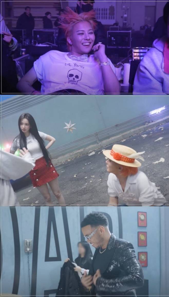 지드래곤, ‘TOO BAD’ 뮤비 비하인드 공개... 카리나 섭외 배경은?(출처: 지드래곤 공식 유튜브)