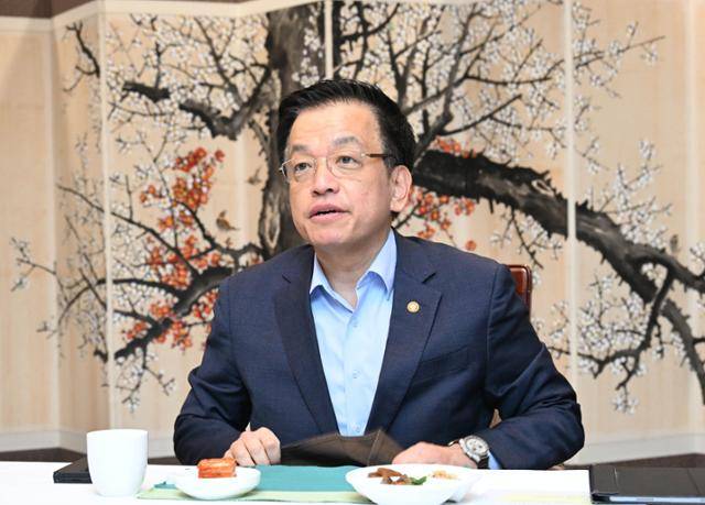 최상목 대통령 권한대행 부총리 겸 기획재정부 장관이 20일 서울 종로구 정부서울청사에서 열린 '거시경제·금융현안 간담회'를 주재하고 있다. 기획재정부 제공