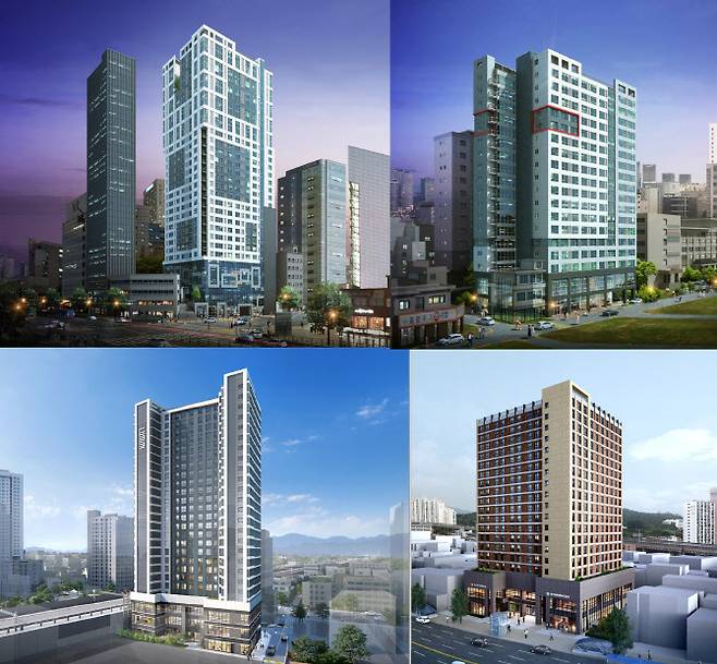 노량진역 더써밋타워, 노량진역 더클래식동작, 용산 남영역 루미니, 고려대역 리스트 안암 (사진=서울시 청년안심주택 홈페이지)