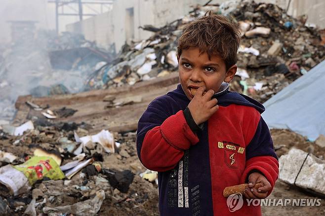 가자지구의 어린이 난민 [AFP=연합뉴스]
