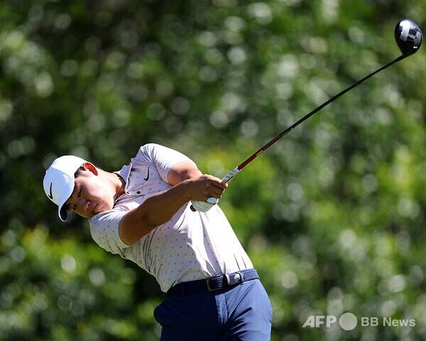 2025년 미국프로골프(PGA) 투어 발스파 챔피언십에 출전한 김주형 프로가 2라운드에서 경기하는 모습이다. 사진제공=ⓒAFPBBNews = News1