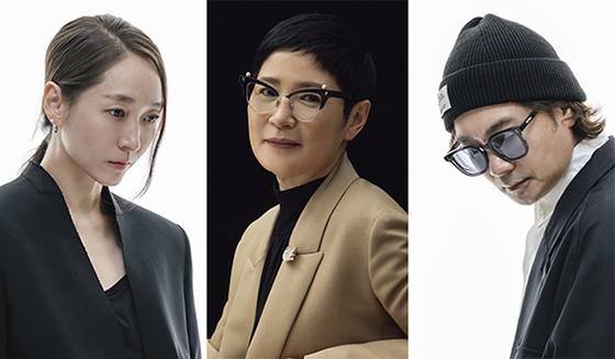 (왼쪽부터) ‘스테파’ 안무코치로 활약했던 정보경 안무, 1세대 스타일리스트 서영희, 한국미의 현대적 해석에 탁월한 양정웅 연출. [사진 국립극장]