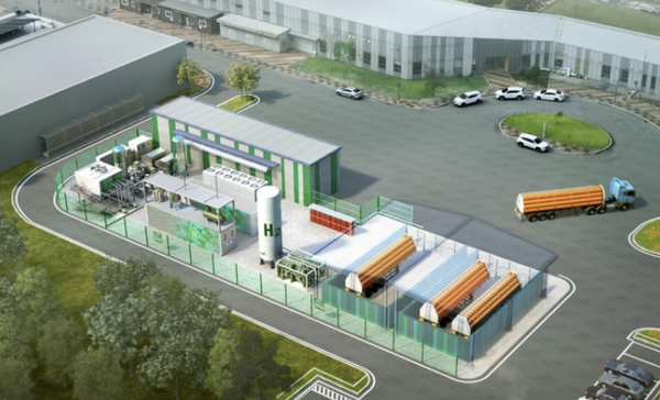 현대건설 전북 부안 수소생산기지 조감도. 현대건설