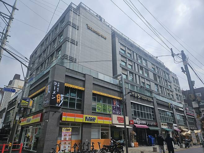 중견건설사 HN Inc가 임차하고 있던 서울 강남구 소재 한 상가  이용경 기자