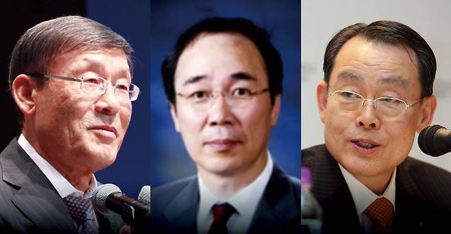 최진민 귀뚜라미그룹 명예회장,&nbsp;손연호 경동나비엔 회장,&nbsp;김영대 대성산업 회장 ⓒ연합뉴스·경동나비엔 제공