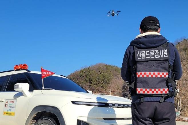 26일 충북 음성군이 산불 예방을 위해 드론 감시단을 운영한다고 밝혔다. /뉴스1