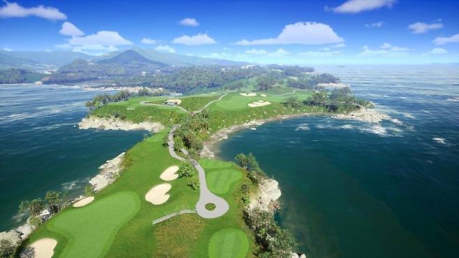 골프존 투비전NX 3D 코스(파인비치 골프링크스 16H). 골프존 제공