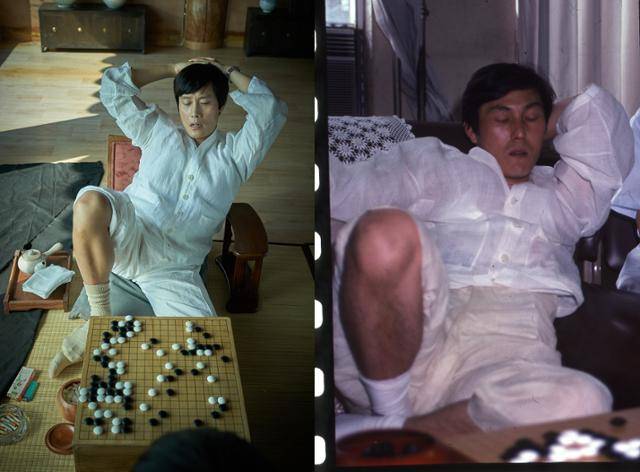 영화 '승부' 속 조훈현(왼쪽)과 실제 조훈현의 대국 모습. 바이포엠스튜디오 제공