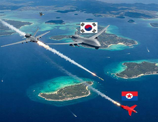 충남도가 북한의 무인기 위협에 대응하기 위해 군과 경찰 등 유관기관과 손잡고 대드론 대응 체계를 구축했다. 사진은 북한 무인기의 침투에 대항해 대드론 방호체계가 가동하는 장면을 연출한 가상 이미지.