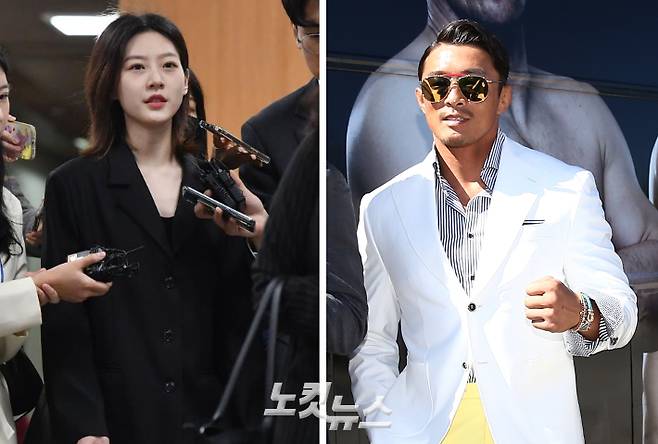 배우 고(故) 김새론(왼쪽)과 방송인 추성훈. 자료사진