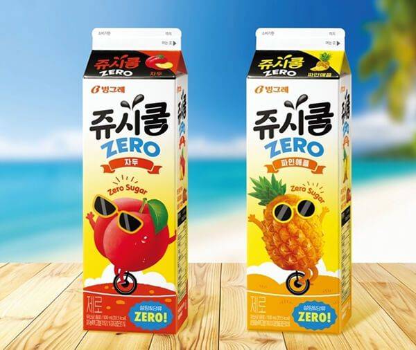 Binggrae Juicy Cool Zero Sugar drinks