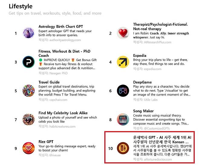 사진=GPT스토어 캡쳐