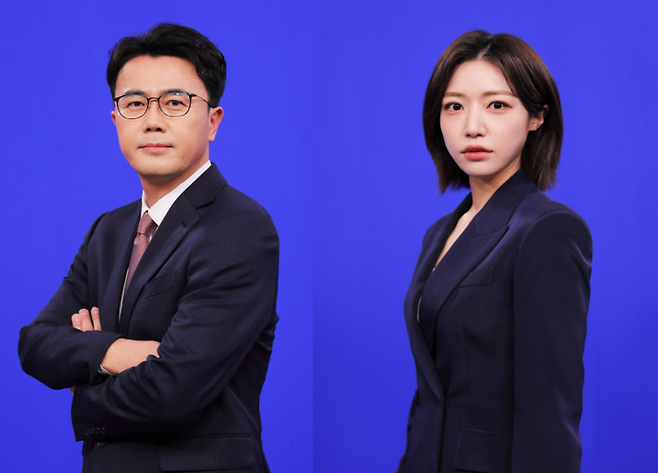 MBN '뉴스7' 새 앵커 최중락 기자(왼쪽), 유호정 기자