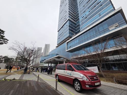 27일 오전 흥덕IT밸리 앞 [촬영 김솔]