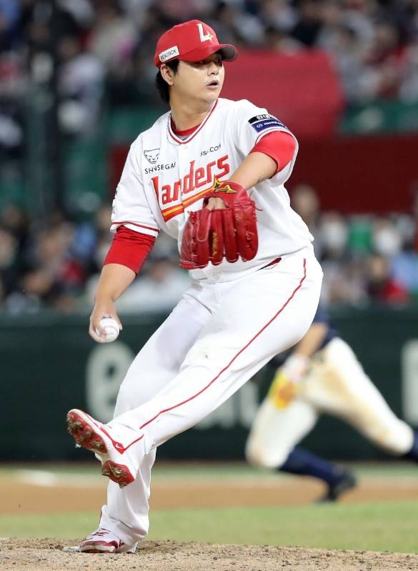 SSG 랜더스 우완 김민. (SSG 랜더스 제공)