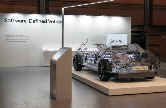 Pleos 25에 전시된 E&E 아키텍처 [사진=현대차그룹]