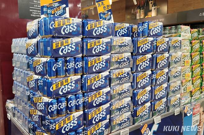 마트에 진열된 캔맥주. 쿠키뉴스 자료사진