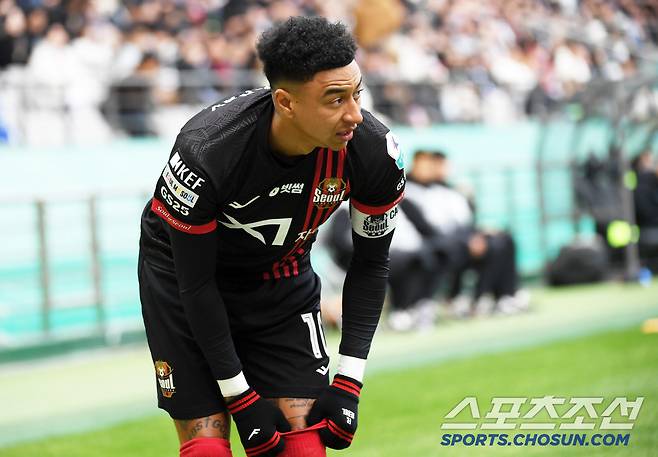 K리그1 FC서울과 대구FC의 경기가 29일 서울월드컵경기장에서 열렸다. 서울 린가드가 숨을 고르고 있다. 상암=박재만 기자pjm@sportschosun.com/2025.03.29/