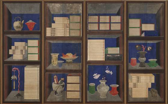 이택균 '책가도 10폭' 부분확대 [사진 아모레퍼시픽미술관]