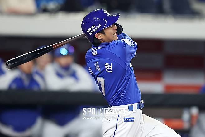 ▲ 시즌 초반 좋은 타격감으로 삼성 타선의 폭발력을 견인하고 있는 이재현 ⓒ곽혜미 기자