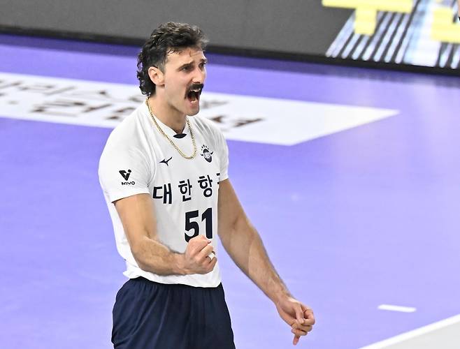 대한항공의 외국인 선수 카일 러셀 [한국배구연맹 제공. 재판매 및 DB 금지]