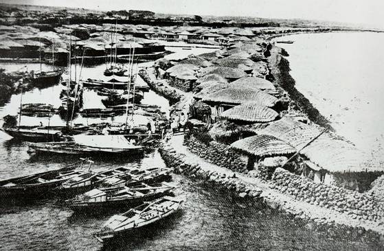 1890년대 제주 산지천 포구. 사진 '제주100년' 발췌