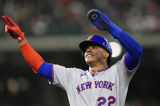 ▲ 세리머니하는 후안 소토. ⓒ연합뉴스/AP