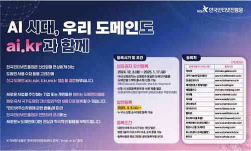 신규 kr도메인 [한국인터넷진흥원 제공. 재판매 및 DB 금지]