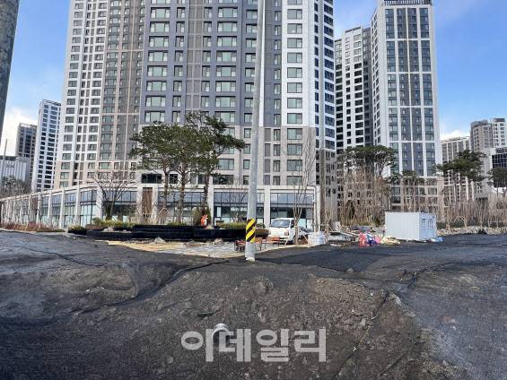 서울 성북구 ‘장위 자이 레디언트’ 정비기반시설 설치공사 현장.(사진=독자 제공)