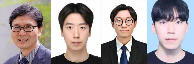 왼쪽부터 유종성 대구경북과학기술원(DGIST) 에너지공학과 교수, 성종훈 박사과정생, 강준희 부산대 나노에너지공학과 교수, 이운환 석사과정생. DGIST 제공