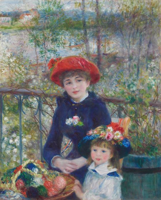르누아르, 두 자매(테라스에서), 1881, 100.4x80.9㎝. 사진 시카고 아트 인스티튜트