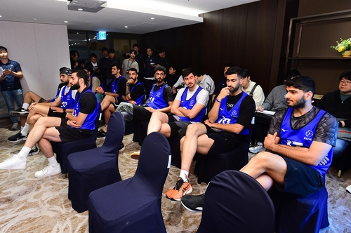 작년 남자부 아시아 쿼터 선수 트라이아웃 때 장면