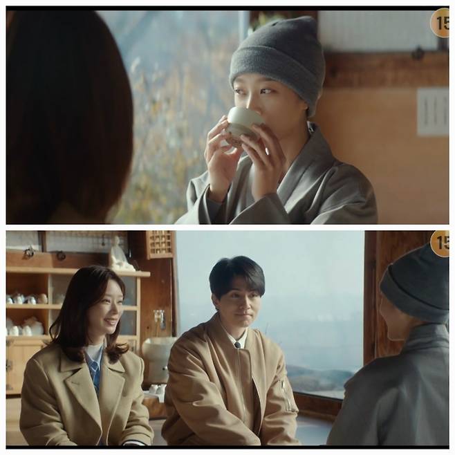 조보아는 이동욱의 전전 부인으로 등장, 출가한 전직 아내라는 설정으로 시청자들을 놀라게 했다.사진=tvN ‘이혼보험’ 캡처