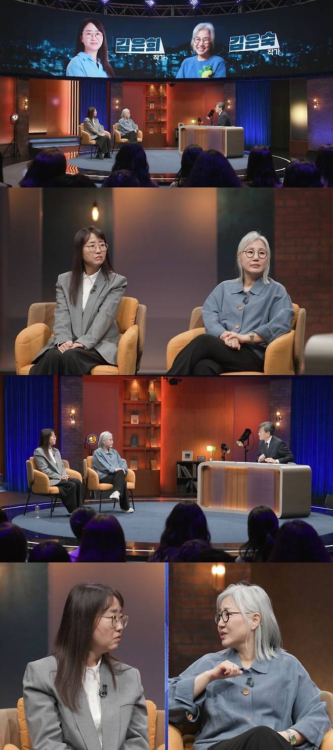 [서울=뉴시스] 1일 오후 9시 방송되는 MBC TV '손석희의 질문들'에는 김은희, 김은숙 작가가 출연한다. (사진=MBC TV '손석희의 질문들' 제공) 2025.03.31. photo@newsis.com *재판매 및 DB 금지