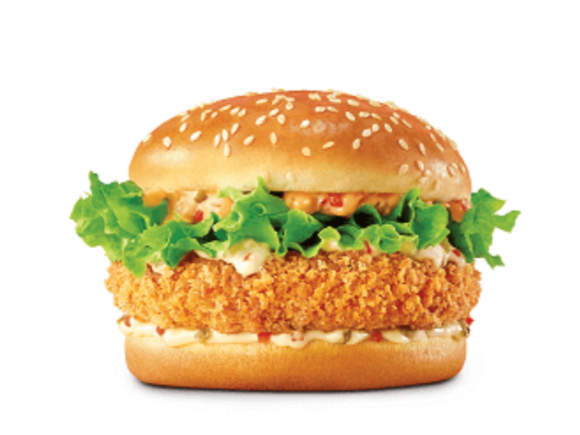 롯데리아 리아 새우버거. 롯데리아 홈페이지 캡처