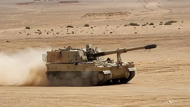 이집트에서 K9 엔진 테스트중인 사진