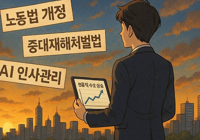 개정 노동법 중대재해처벌법 Al 인사관리 전문직 수요상승