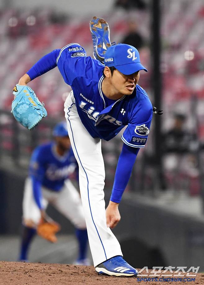 2일 광주 기아챔피언스필드에서 열린 KIA 타이거즈와 삼성 라이온즈의 경기. 삼성 백정현이 역투하고 있다. 광주=박재만 기자 pjm@sportschosun.com/2025.04.02/