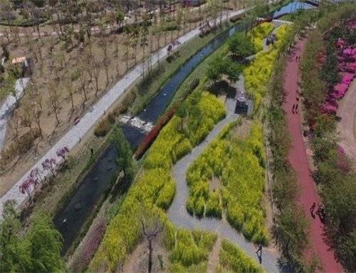 부산시가 사하구에 조성할 기후대응숲 조감도.  산업단지에서 발생하는 공해와 미세먼지가 아파트 등 주민 밀집 지대로 차단되는 것을 막는 게 조성 목적이다. 부산시 제공