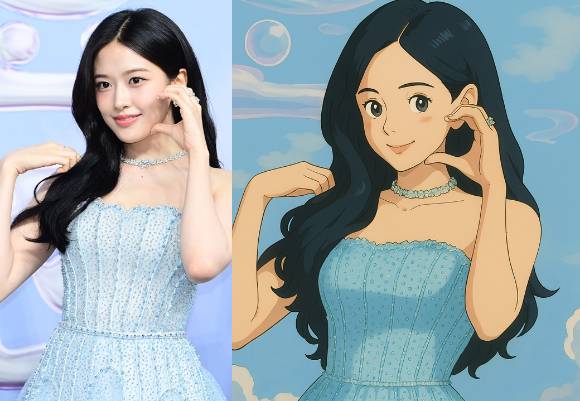 최근 오픈AI(OpenAI)가 출시한 신규 이미지 생성 AI 모델 '챗GPT-4o 이미지 생성'이 화제가 되고 있다. 사진은 걸그룹 아이브 멤버 안유진을 지브리 스타일로 바꾼 챗GPT 생성 이미지. [사진=아이뉴스24DB, 챗GPT]