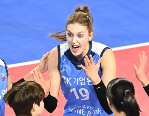 여자 프로배구 IBK기업은행의 외국인 선수 빅토리아. 사진[연합뉴스]