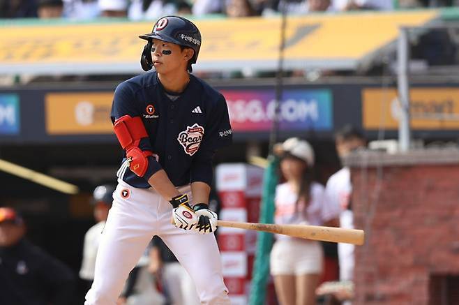 두산 외야수 김민석. 두산