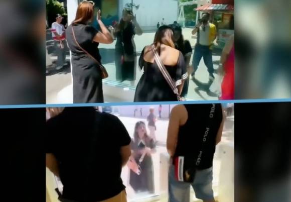 태국의 한 인기 놀이공원에 설치된 양방향 거울. 인스타그램 bhala_studios 영상 캡처