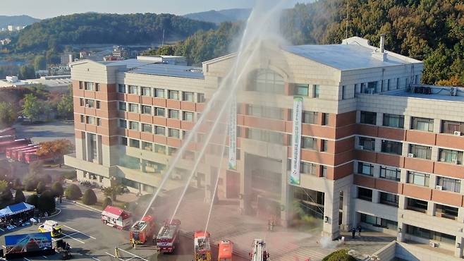 선문대의 재난 대응 훈련 모습 [선문대 제공. 재판매 및 DB 금지]