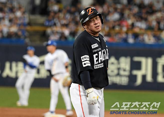 잘 맞은 타구가 잡히자 허탈해하는 한화 안치홍. 대구=박재만 기자 pjm@sportschosun.com