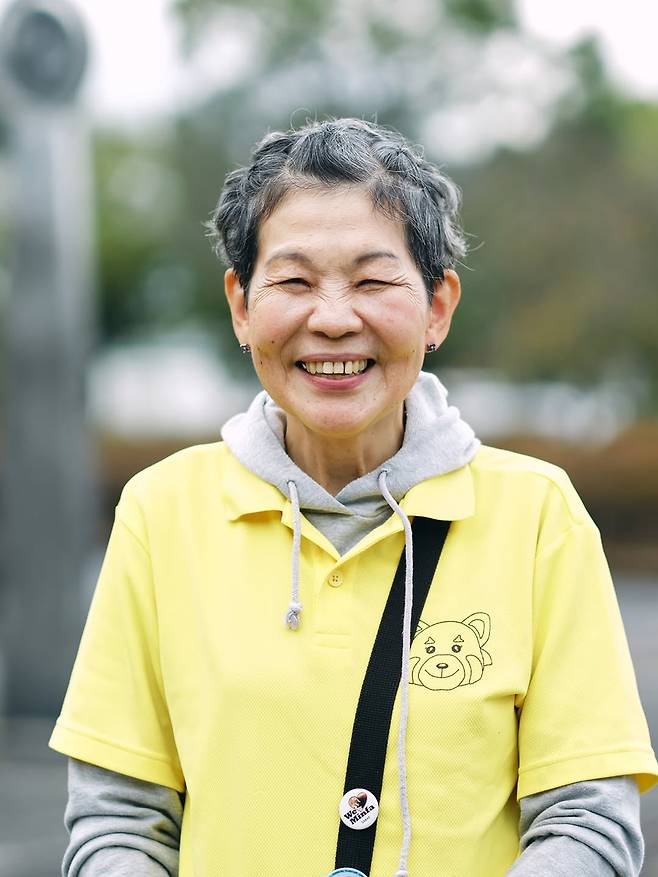 일본 중서부 후쿠이현에서 활동하는 자원 봉사 단체 '사바에의 착한 오지랖꾼들'의 우에지마 무츠미(64) 대표/페이스북