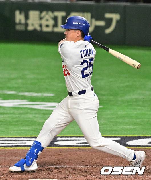 [OSEN=박준형 기자] LA 다저스 토미 에드먼. 2025.03.19 / soul1014@osen.co.kr